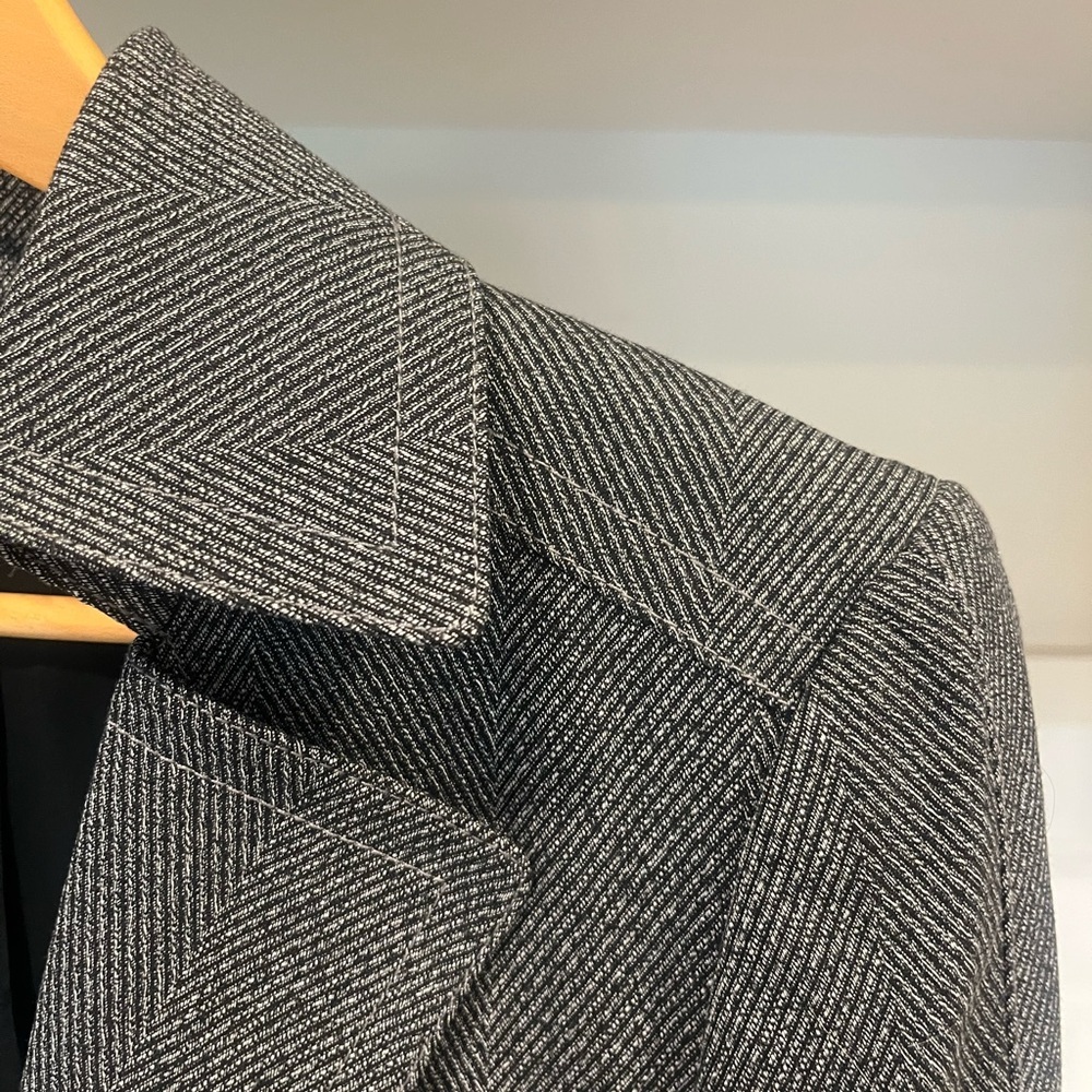 Antonio Melani Herringbone Double Breasted Blazer Jacket - Size 4 - Picture 4 of 9
